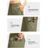 imageWomens 10 Hiking Golf Long Shorts with 5 Pockets Knee Length Lightweight Quick Dry Cargo Bermuda Shorts for WomenSage Grey