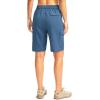 imageWomens 10 Hiking Golf Long Shorts with 5 Pockets Knee Length Lightweight Quick Dry Cargo Bermuda Shorts for WomenSlate Blue