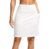imageG Gradual 20 Golf Skorts Skirts for Women with Pockets Knee Length Skort Athletic Modest Long Tennis Skirts for WomenAwhite