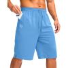 imageG Gradual Mens Athletic Shorts with Pockets 11 Long Basketball Shorts Lightweight Quick Dry Gym Workout Shorts for MenSky Blue