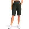imageG Gradual Womens 12 Bermuda Long Shorts with Pockets High Waisted Stretch Knee Length Shorts for Women Summer WalkingOlive