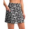 imageG Gradual Womens 16 Swim Skirt with Pockets High Waisted Tummy Control Modest Swimsuit Bathing Suit Bottoms for WomenD White Flower