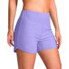 imageG Gradual Womens 4 Swim Board Shorts High Waisted Tummy Control Swimsuit Bathing Suit Bottoms for Women with Liner PocketLight Purple