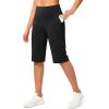 imageG Gradual Womens Bermuda Long Shorts 14 Knee Length Capris with Pockets High Waisted Athletic Casual Shorts for WomenBlack