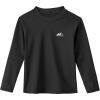 imageToddler Boys Swim Shirt Long Sleeve Rash Guard UPF 50 Sun Protection Shirts for Baby Kids Quick DryBlack