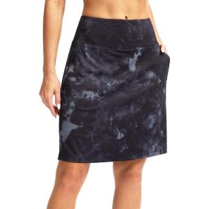 imageG Gradual 20 Golf Skorts Skirts for Women with Pockets Knee Length Skort Athletic Modest Long Tennis Skirts for WomenBlack Tiedye