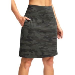 imageG Gradual 20 Golf Skorts Skirts for Women with Pockets Knee Length Skort Athletic Modest Long Tennis Skirts for WomenGreen Camo