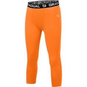 imageG Gradual Boys Compression Leggings Quick Dry Youth Basketball Football Pants Base Layer Sports Tights for BoysOrange