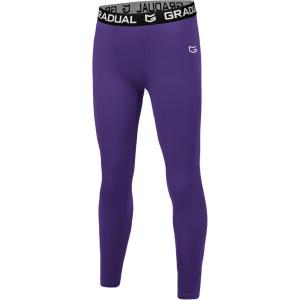 imageG Gradual Boys Compression Leggings Quick Dry Youth Basketball Football Pants Base Layer Sports Tights for BoysPurple
