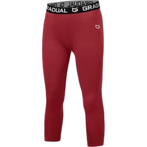 imageG Gradual Boys Compression Leggings Quick Dry Youth Basketball Football Pants Base Layer Sports Tights for BoysRed