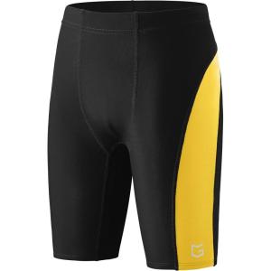 imageG Gradual Boys Swim Jammers Youth Competitive Swim Team Trunks Quick Dry Stretch Racing Swimsuit Swimming Shorts for BoyBlackYellow
