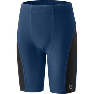 imageG Gradual Boys Swim Jammers Youth Competitive Swim Team Trunks Quick Dry Stretch Racing Swimsuit Swimming Shorts for BoyDark BlueBlack