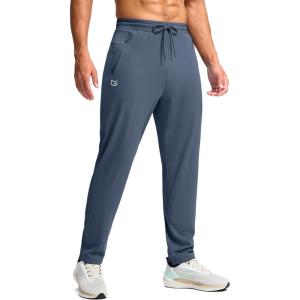 imageG Gradual Mens 30323436 Inseam Tall Sweatpants with Zipper Pockets Stretch Long Joggers Athletic Workout Pants MenDusty Blue