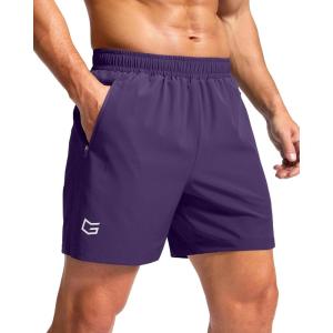 imageG Gradual Mens Athletic Running Shorts with Zipper Pockets Quick Dry 7 5 9 Workout Gym Shorts for Basketball HikingPurple