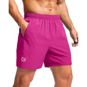imageG Gradual Mens Athletic Running Shorts with Zipper Pockets Quick Dry 7 5 9 Workout Gym Shorts for Basketball HikingRose