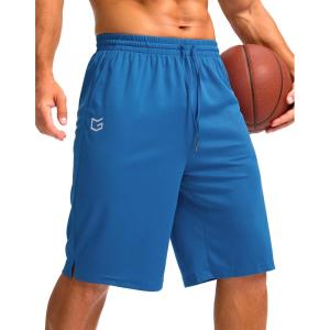 imageG Gradual Mens Athletic Shorts with Pockets 11 Long Basketball Shorts Lightweight Quick Dry Gym Workout Shorts for MenBlue