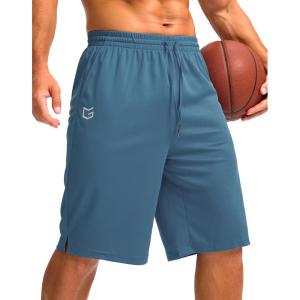 imageG Gradual Mens Athletic Shorts with Pockets 11 Long Basketball Shorts Lightweight Quick Dry Gym Workout Shorts for MenDusty Blue