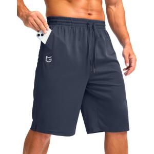 imageG Gradual Mens Athletic Shorts with Pockets 11 Long Basketball Shorts Lightweight Quick Dry Gym Workout Shorts for MenNavy