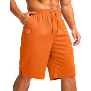 imageG Gradual Mens Athletic Shorts with Pockets 11 Long Basketball Shorts Lightweight Quick Dry Gym Workout Shorts for MenOrange