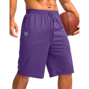 imageG Gradual Mens Athletic Shorts with Pockets 11 Long Basketball Shorts Lightweight Quick Dry Gym Workout Shorts for MenPurple