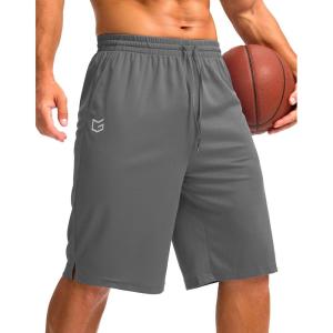 imageG Gradual Mens Athletic Shorts with Pockets 11 Long Basketball Shorts Lightweight Quick Dry Gym Workout Shorts for MenSteel