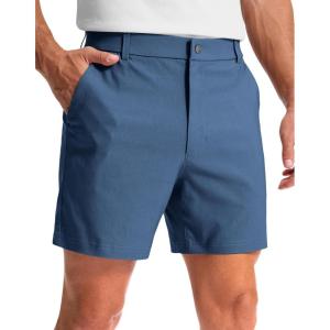 imageG Gradual Mens Golf Dress Shorts 5 7 9 Stretch Casual Work Flat Front Shorts for Men with 3 Pockets Quick DrySlate Blue