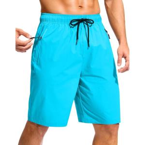 imageG Gradual Mens Swim Trunks 9 Quick Dry Swimming Board Shorts with Zipper Pockets Swimwear Bathing Suit for Men No LinerSky Blue