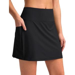 imageG Gradual Womens 16 Swim Skirt with Pockets High Waisted Tummy Control Modest Swimsuit Bathing Suit Bottoms for WomenBlack