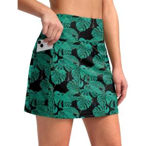 imageG Gradual Womens 16 Swim Skirt with Pockets High Waisted Tummy Control Modest Swimsuit Bathing Suit Bottoms for WomenLeaf