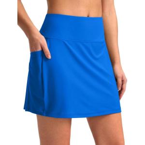 imageG Gradual Womens 16 Swim Skirt with Pockets High Waisted Tummy Control Modest Swimsuit Bathing Suit Bottoms for WomenVivid Blue