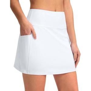 imageG Gradual Womens 16 Swim Skirt with Pockets High Waisted Tummy Control Modest Swimsuit Bathing Suit Bottoms for WomenWhite