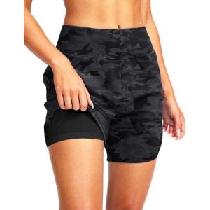 imageG Gradual Womens 5 High Waisted Swim Board Shorts Quick Dry UPF 50 Swimming Beach Shorts for Women with Liner PocketsGrey Camo