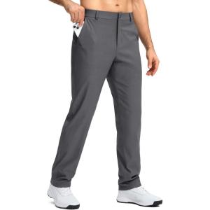 imageMens Golf Pants 303234 Stretch Dress Pants Quick Dry Casual Slacks Work Business Trousers for Men with PocketsDark Grey