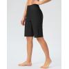 imageG GRADUAL Womens 11 Long Swim Board Shorts High Waisted Knee Length Beach Swimming Shorts for Women with Pockets LinerBlack