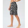 imageG GRADUAL Womens 11 Long Swim Board Shorts High Waisted Knee Length Beach Swimming Shorts for Women with Pockets LinerBlack Flower