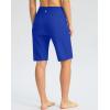 imageG GRADUAL Womens 11 Long Swim Board Shorts High Waisted Knee Length Beach Swimming Shorts for Women with Pockets LinerBlue