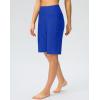 imageG GRADUAL Womens 11 Long Swim Board Shorts High Waisted Knee Length Beach Swimming Shorts for Women with Pockets LinerBlue