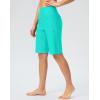 imageG GRADUAL Womens 11 Long Swim Board Shorts High Waisted Knee Length Beach Swimming Shorts for Women with Pockets LinerCyan