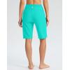 imageG GRADUAL Womens 11 Long Swim Board Shorts High Waisted Knee Length Beach Swimming Shorts for Women with Pockets LinerCyan