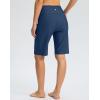 imageG GRADUAL Womens 11 Long Swim Board Shorts High Waisted Knee Length Beach Swimming Shorts for Women with Pockets LinerDark Blue