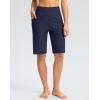imageG GRADUAL Womens 11 Long Swim Board Shorts High Waisted Knee Length Beach Swimming Shorts for Women with Pockets LinerNavy