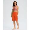 imageG GRADUAL Womens 11 Long Swim Board Shorts High Waisted Knee Length Beach Swimming Shorts for Women with Pockets LinerOrange