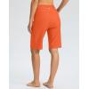 imageG GRADUAL Womens 11 Long Swim Board Shorts High Waisted Knee Length Beach Swimming Shorts for Women with Pockets LinerOrange