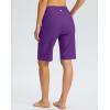 imageG GRADUAL Womens 11 Long Swim Board Shorts High Waisted Knee Length Beach Swimming Shorts for Women with Pockets LinerPurple