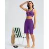 imageG GRADUAL Womens 11 Long Swim Board Shorts High Waisted Knee Length Beach Swimming Shorts for Women with Pockets LinerPurple