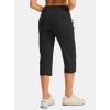 imageG GRADUAL Womens Capri Pants with 3 Zipper Pockets Lightweight Quick Dry Hiking Travel Capris Pants for Women Casual SummerBlack