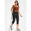 imageG GRADUAL Womens Capri Pants with 3 Zipper Pockets Lightweight Quick Dry Hiking Travel Capris Pants for Women Casual SummerBlack
