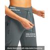 imageG GRADUAL Womens Capri Pants with 3 Zipper Pockets Lightweight Quick Dry Hiking Travel Capris Pants for Women Casual SummerDark Grey