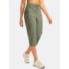 imageG GRADUAL Womens Capri Pants with 3 Zipper Pockets Lightweight Quick Dry Hiking Travel Capris Pants for Women Casual SummerGrey Sage