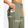 imageG GRADUAL Womens Capri Pants with 3 Zipper Pockets Lightweight Quick Dry Hiking Travel Capris Pants for Women Casual SummerGrey Sage